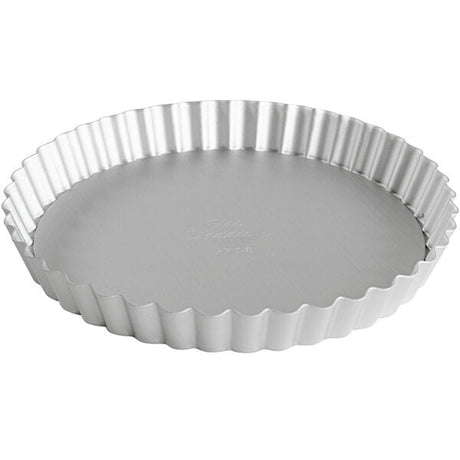 Fluted Tartlet / Quiche Pan with Removable Bottom, Round Anodized Aluminum, Choose from 8 Sizes