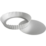 Fluted Tartlet / Quiche Pan with Removable Bottom, Round Anodized Aluminum, Choose from 8 Sizes