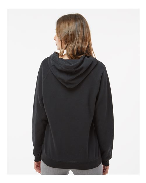 Women's Sueded V-Neck Hooded Sweatshirt