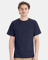 Hanes® Essential T Pocket Crew Neck Short Sleeve T-Shirt