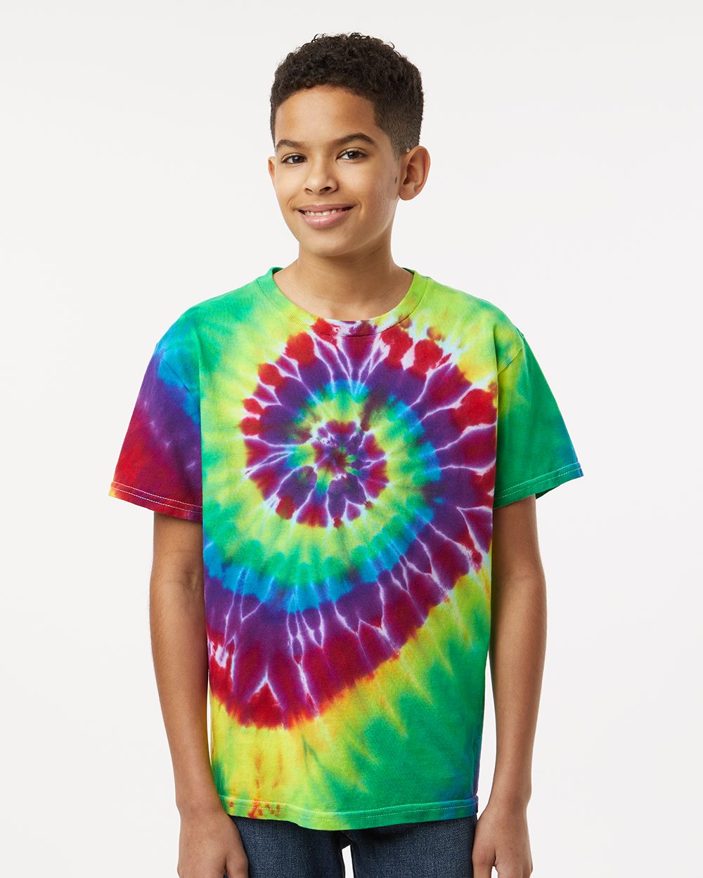 Youth Multi-Color Spiral Tie-Dyed T-Shirt