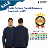 Next Level® Santa Barbara Pocket Crewneck Long Sleeve Sweatshirt