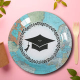 8 Count Graduation Party Grad Adventure Paper Dessert Plates 7 Inch