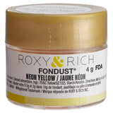 Roxy & Rich 4 Gram Neon Yellow Fondust Hybrid Food Color
