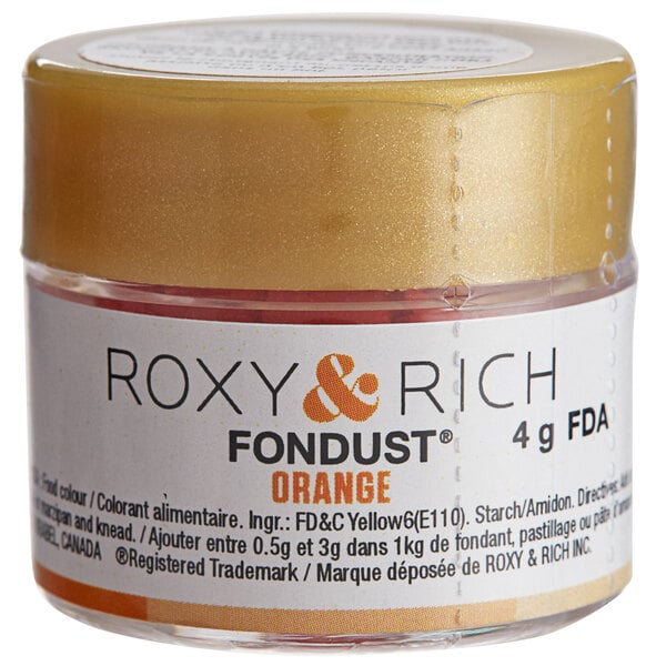 Roxy & Rich 4 Gram Orange Fondust Hybrid Food Color
