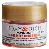 Roxy & Rich 4 Gram Red Orange Fondust Hybrid Food Color