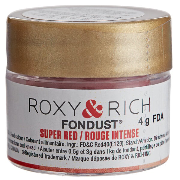 Roxy & Rich 4 Gram Super Red Fondust Hybrid Food Color
