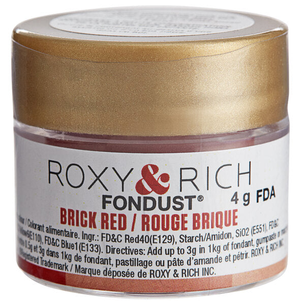 Roxy & Rich 4 Gram Brick Red Fondust Hybrid Food Color