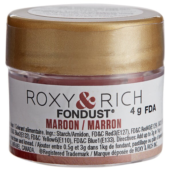 Roxy & Rich 4 Gram Maroon Fondust Hybrid Food Color