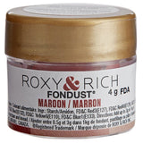 Roxy & Rich 4 Gram Maroon Fondust Hybrid Food Color