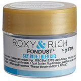 Roxy & Rich 4 Gram Sky Blue Fondust Hybrid Food Color