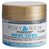 Roxy & Rich 4 Gram Neon Blue Fondust Hybrid Food Color