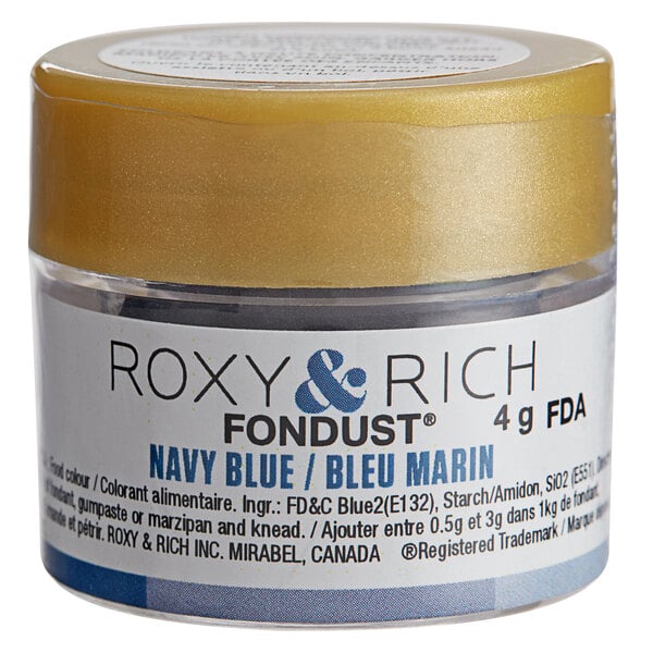 Roxy & Rich 4 Gram Navy Blue Fondust Hybrid Food Color