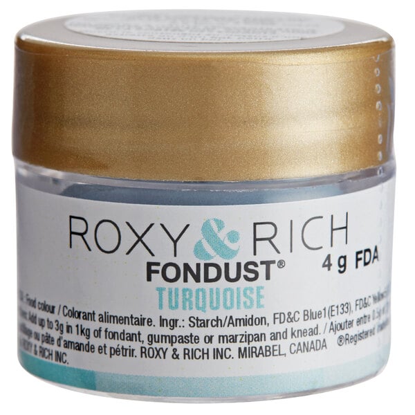Roxy & Rich 4 Gram Turquoise Fondust Hybrid Food Color