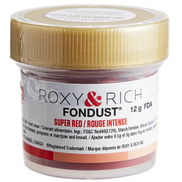Roxy & Rich 12 Gram Super Red Fondust Hybrid Food Color