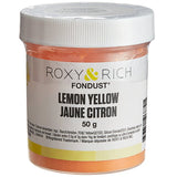Roxy & Rich 50 Gram Lemon Yellow Fondust Hybrid Food Color