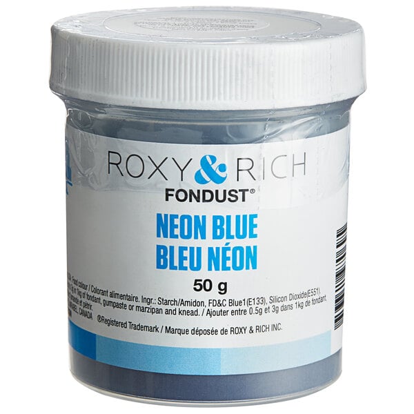 Roxy & Rich 50 Gram Neon Blue Fondust Hybrid Food Color