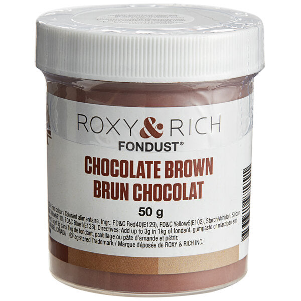 Roxy & Rich 50 Gram Chocolate Brown Fondust Hybrid Food Color
