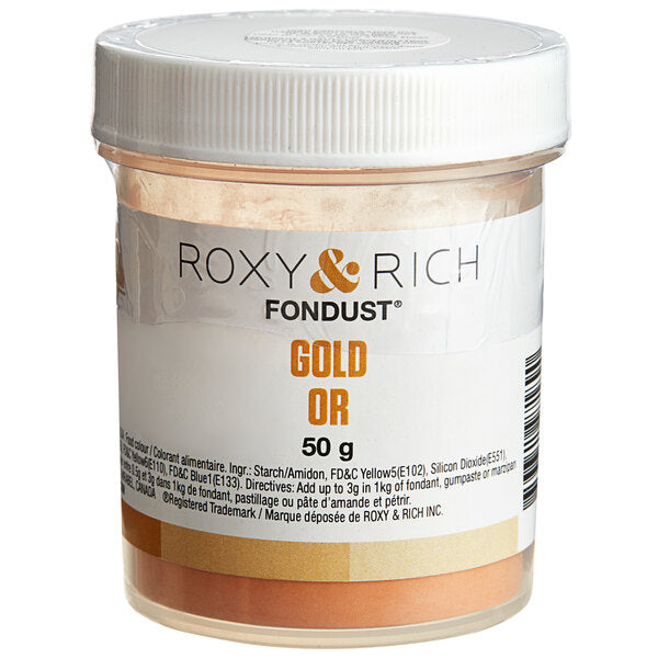 Roxy & Rich 50 Gram Gold Fondust Hybrid Food Color
