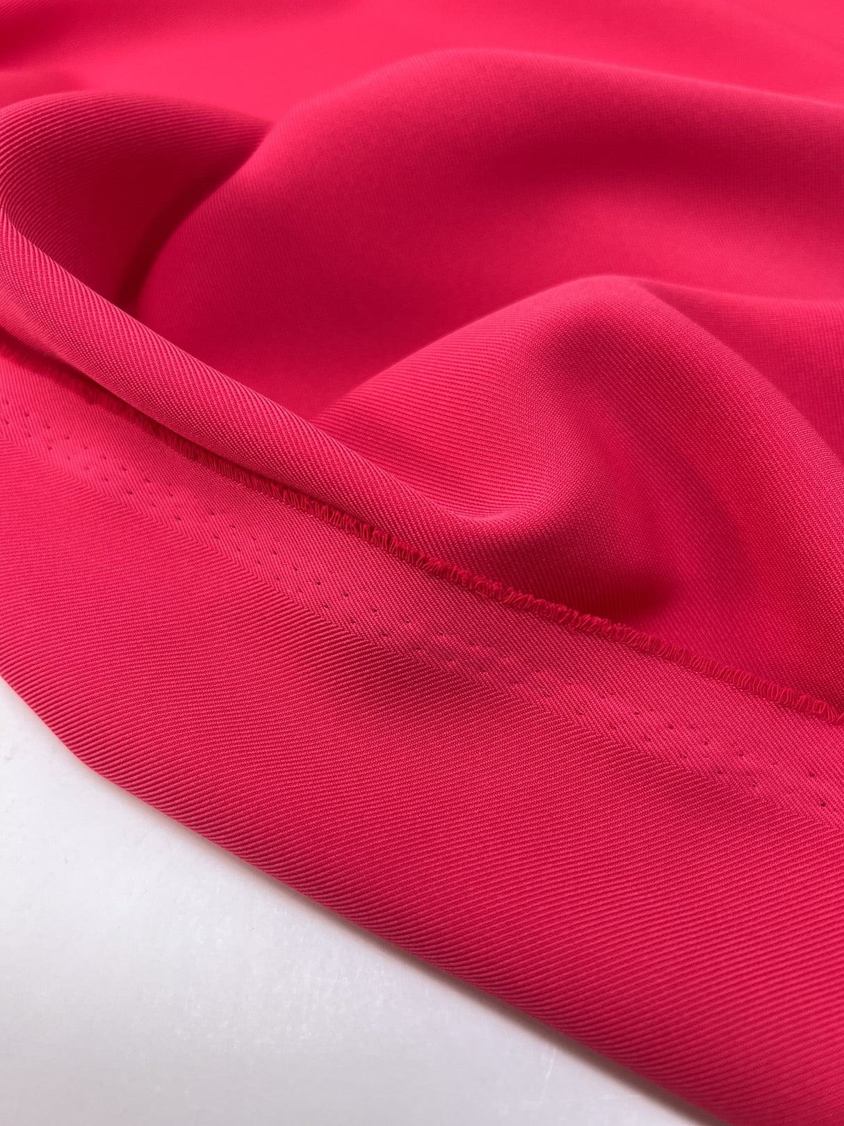 Polyester Twill Fabric Red Pink Stretch