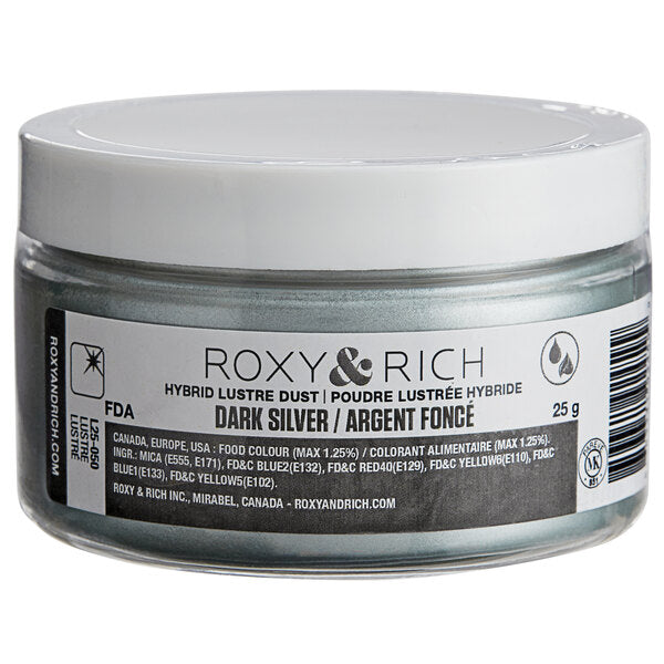 Roxy & Rich 25 Gram Dark Silver Lustre Dust