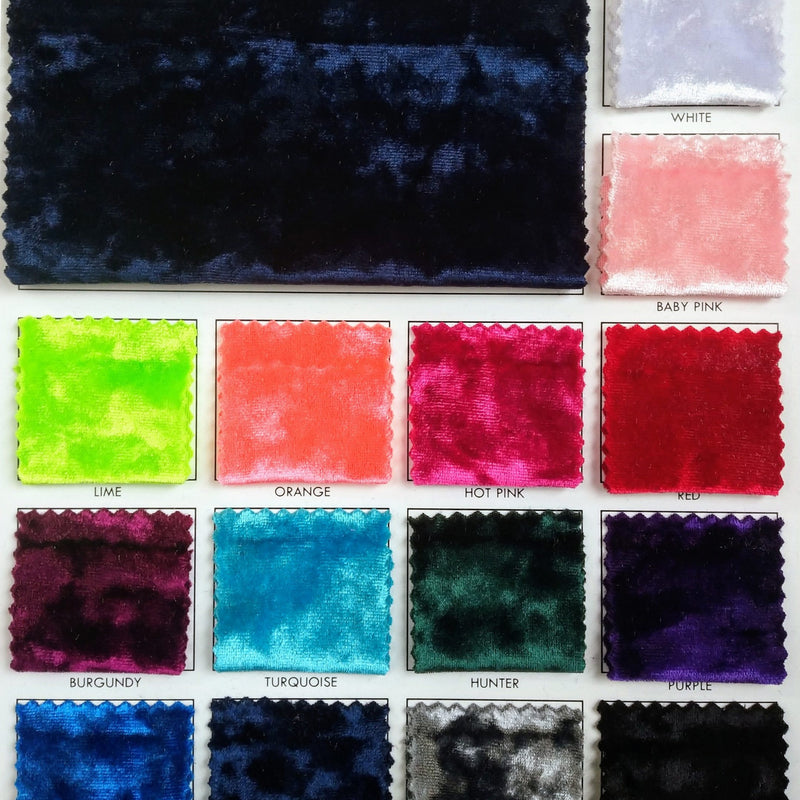 Crushed Stretch Velvet Polyester Spandex Fabric - Baby Pink, Crushed Texture, 58IN Width (1 Yard)