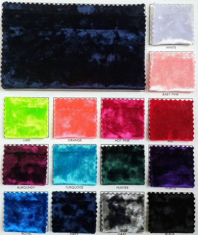 Crushed Stretch Velvet Polyester Spandex Fabric - Baby Pink, Crushed Texture, 58IN Width (1 Yard)
