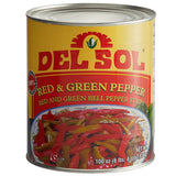 Mixed Red and Green Pepper Strips #10 Can - 6/Case
