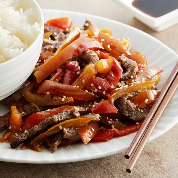 Mixed Red and Green Pepper Strips #10 Can - 6/Case