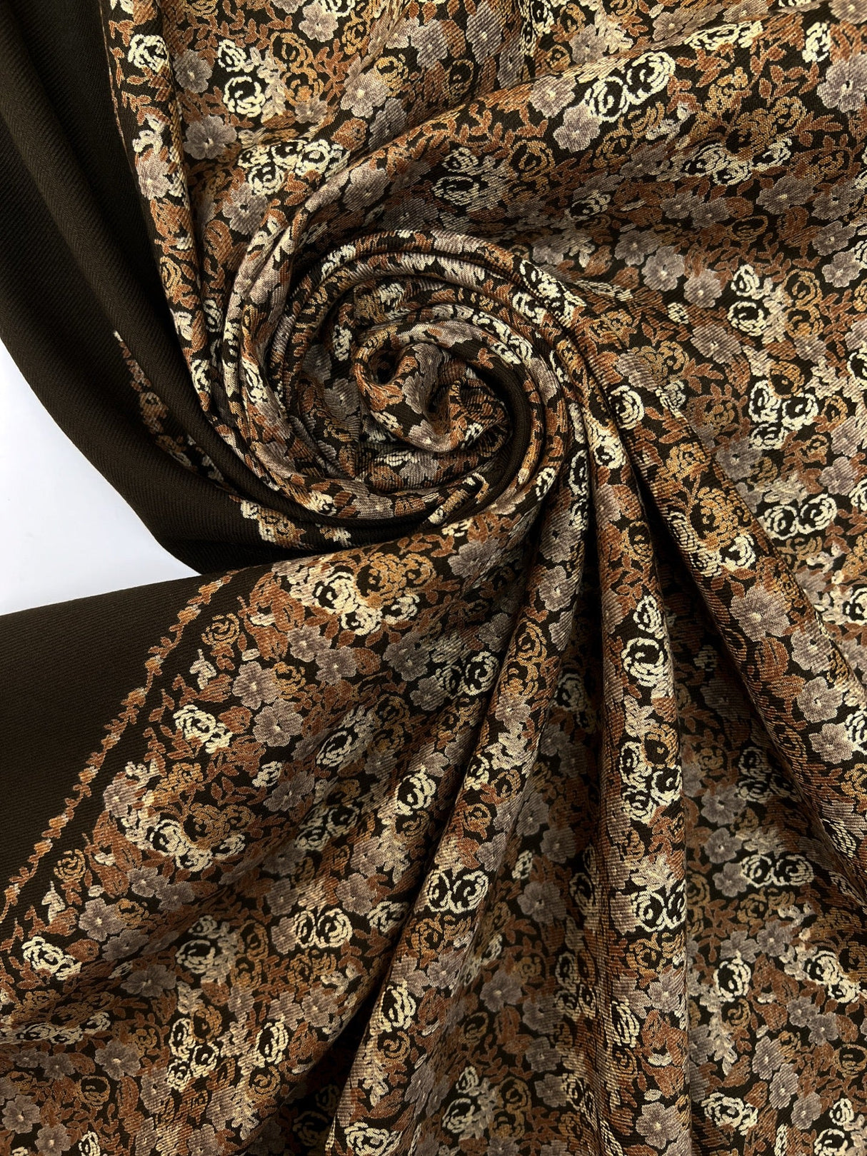 Acrylic Twill Printed Brown Beige