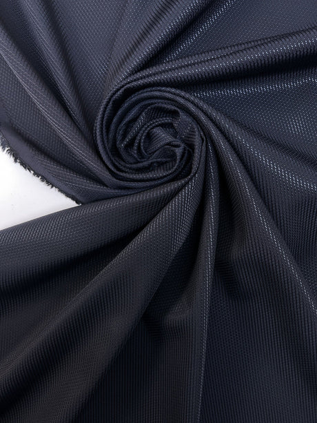 Blue Jacquard Blend Fabric