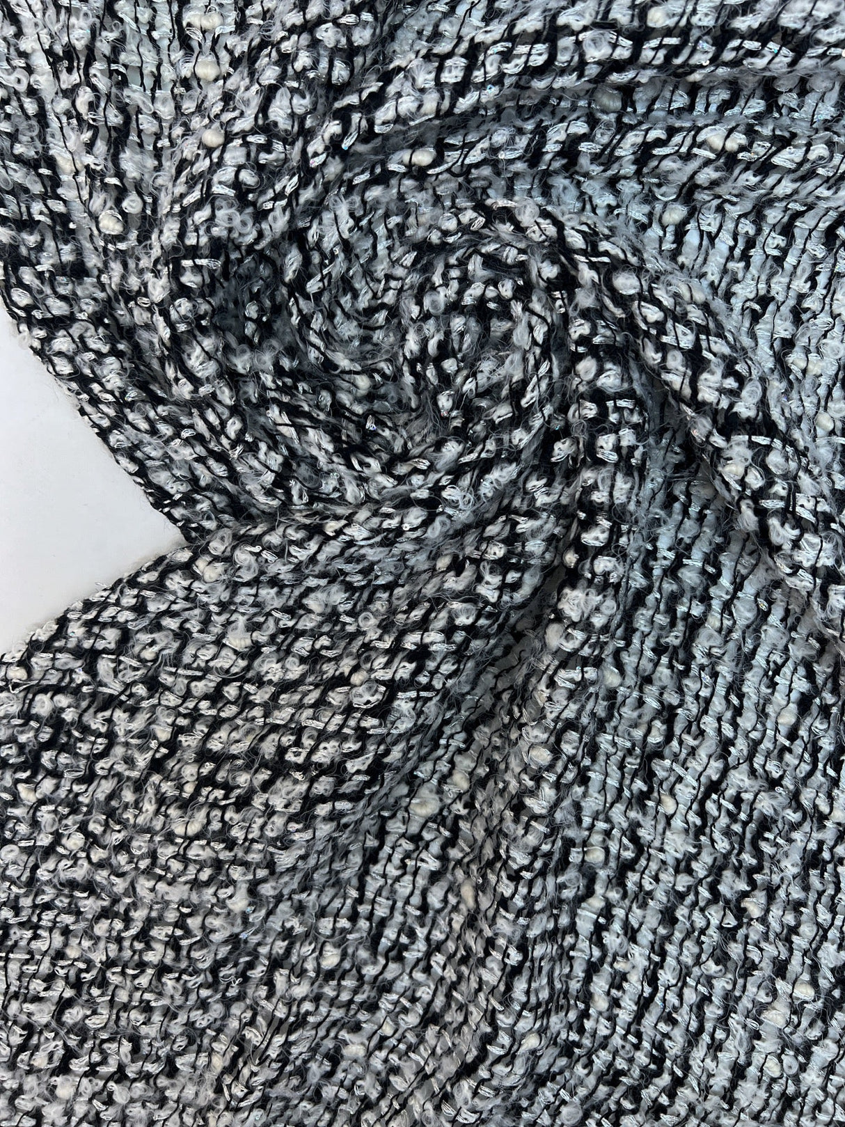 Bouclé Tweed Blend Black White