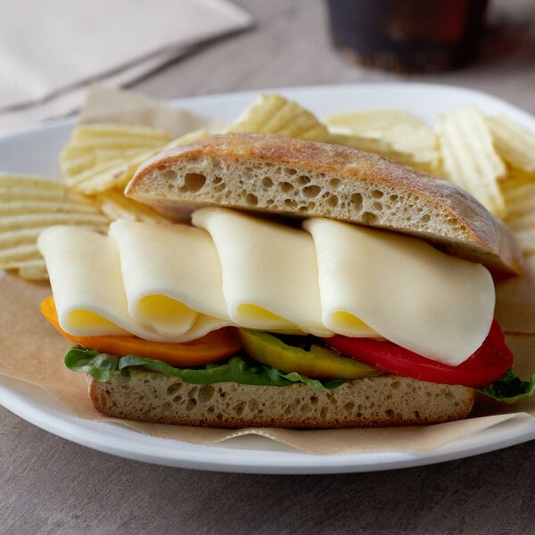 6 lb. Part Skim Milk Mozzarella Cheese - 8/Case