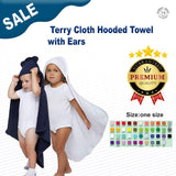 RADYAN® Terry Cloth Hooded Towel with Ears - 1013