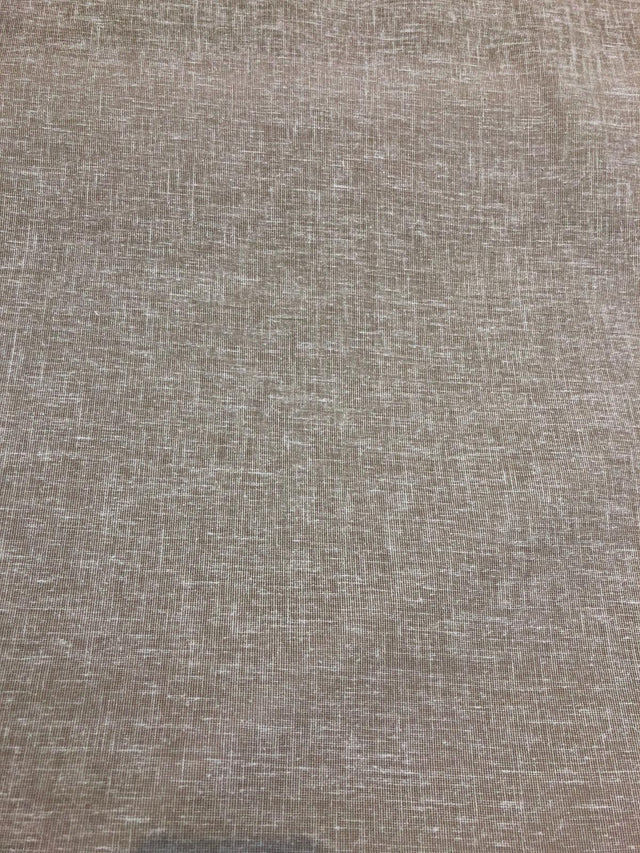 Sabra Stone Polyester Cotton Sheer Fabric - Stone Linen Look, 55" Width (1 Yard)