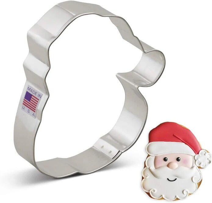 Ann Clark Christmas Santa Face Cookie Cutter 4.25"