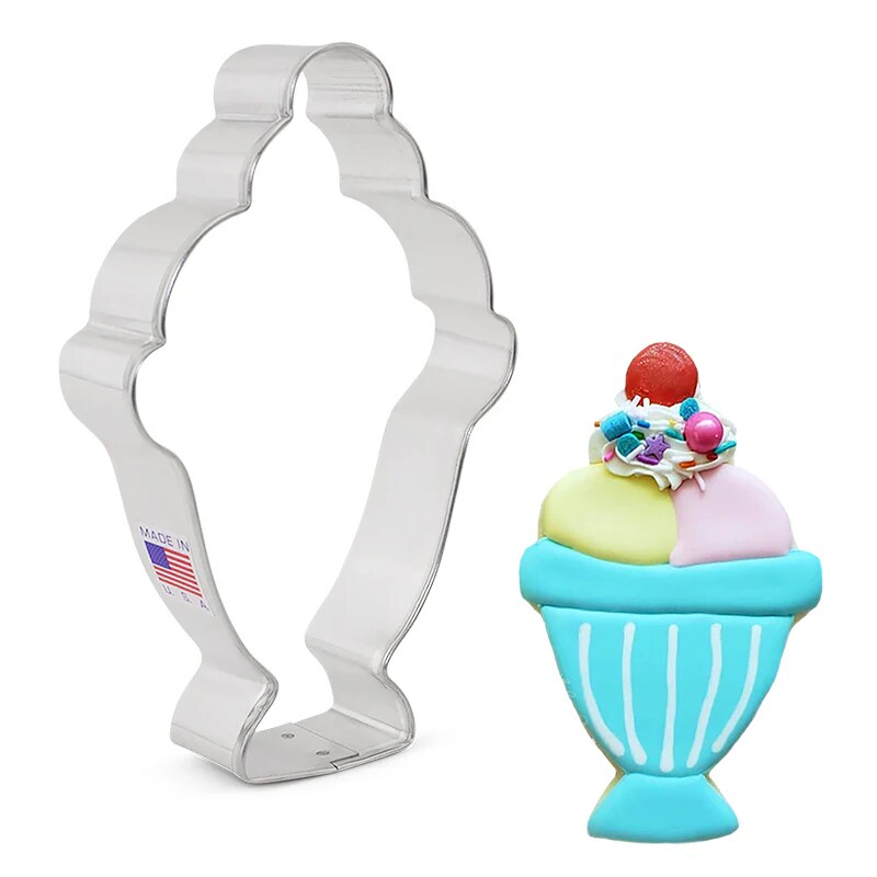 Ann Clark Ice Cream Sundae Dessert Sweet or Mermaid Cookie Cutter 5"