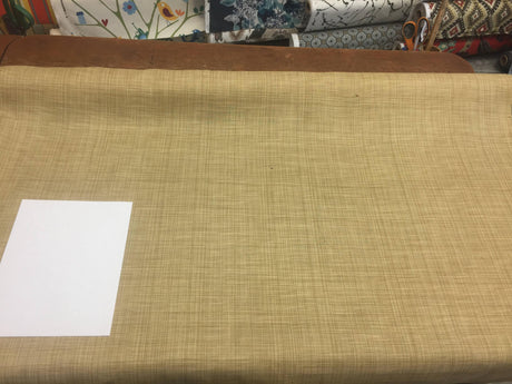 P/K Alena Plaid Tahiti Linen Style Polyester Fabric - Antique Gold Plaid, 9" Repeat (1 Yard)