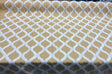 Valiant Time Polyester Fabric - Wheat Gold Embroidered Modern Rope Pattern, 54" Width (1 Yard)