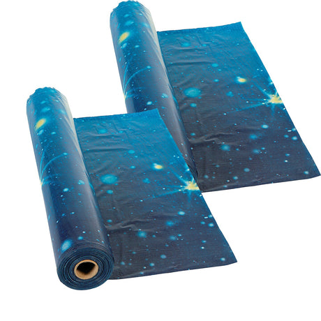 Starry Night Disposable Plastic Tablecloth Roll 40" x 100 ft.