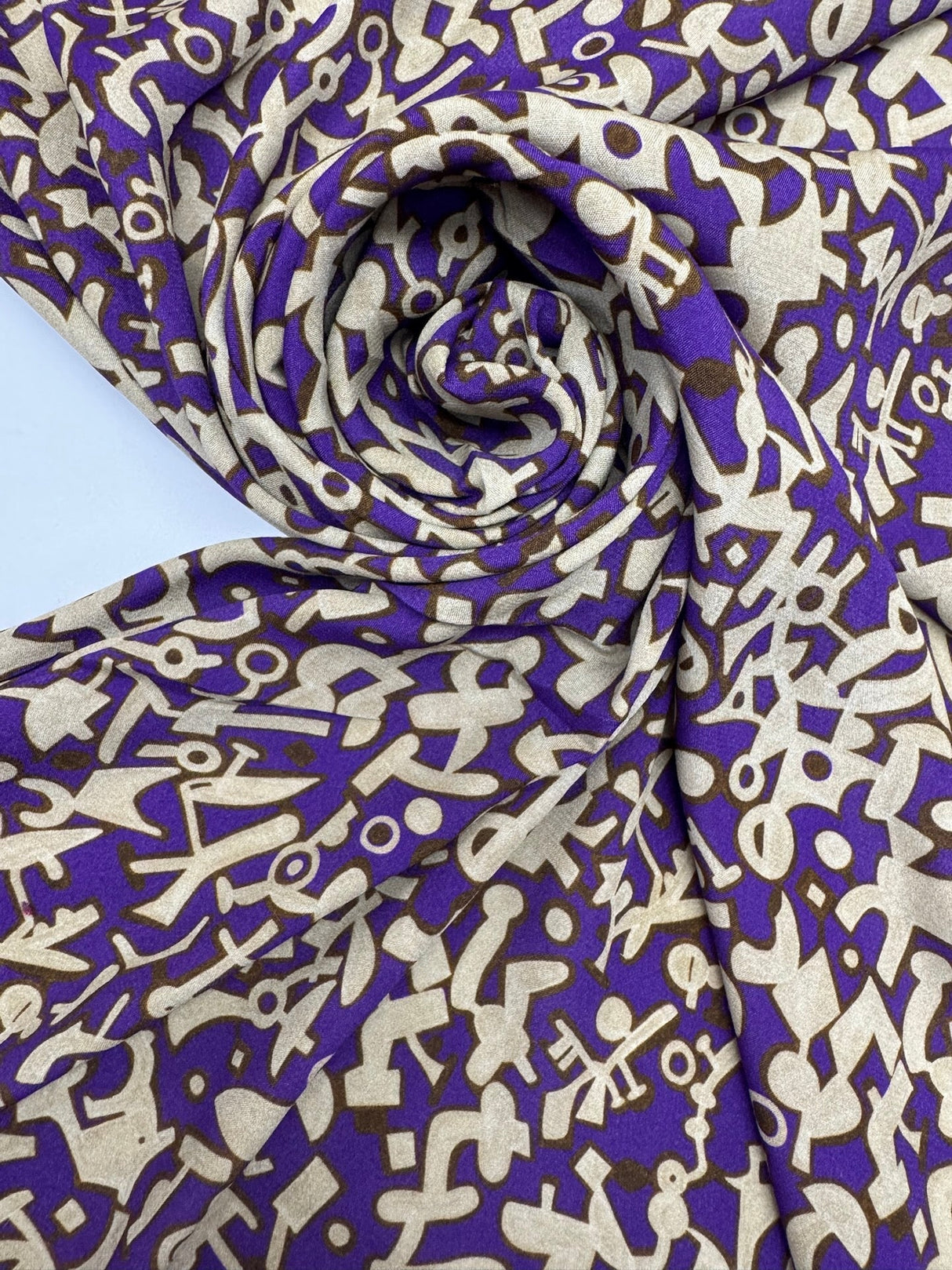Viscose Staple Abstract Print Fabric