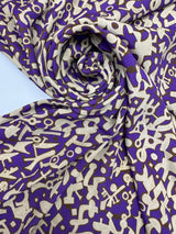 Viscose Staple Abstract Print Fabric
