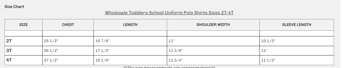 Toddler Short Sleeve School Uniform For Youth | RADYAN®