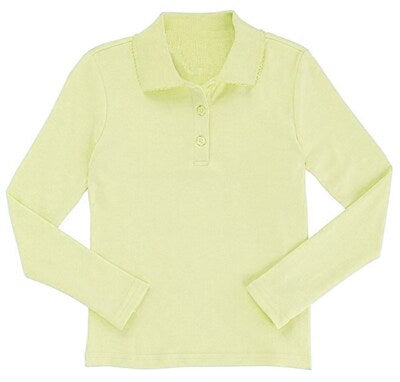 Girls Long Sleeve Knit Polo T-shirt | RADYAN®