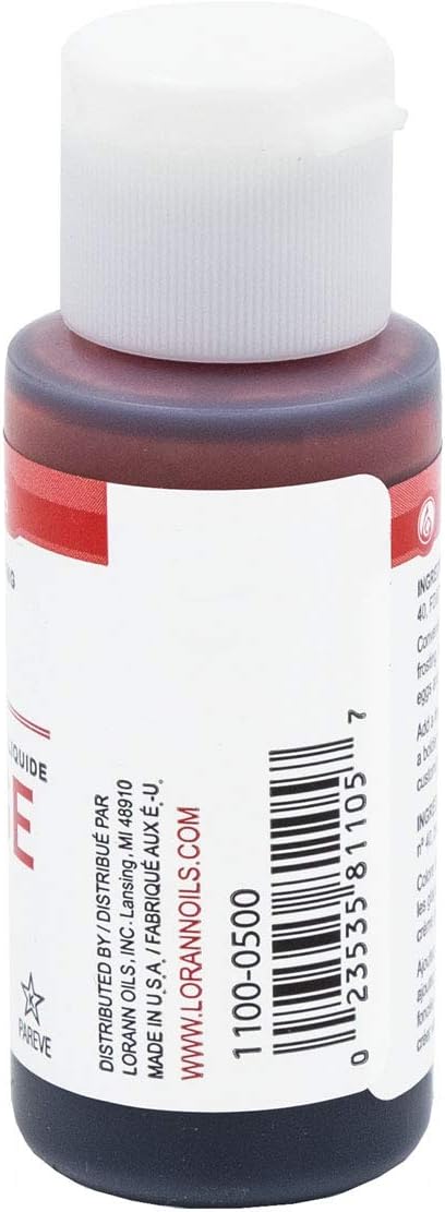 LorAnn® Red Liquid Food Color 1 ounce squeeze bottle