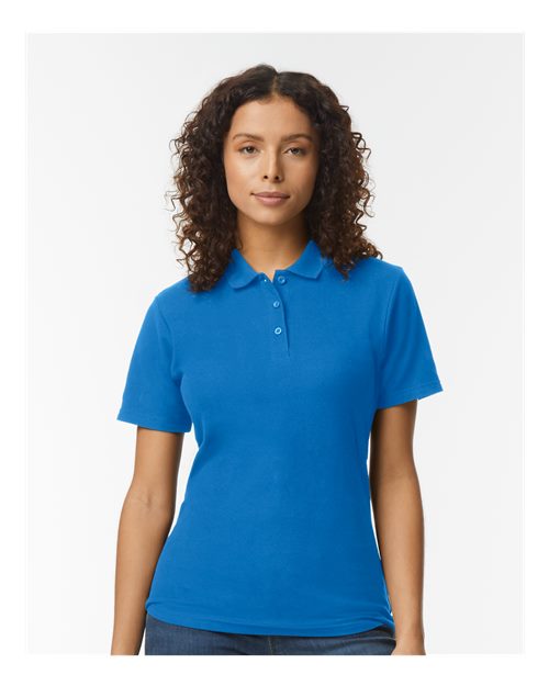 Gildan® Softstyle Women's Pique Short Sleeve Polo T-Shirt