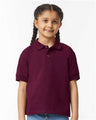 Gildan® Youth DryBlend Jersey Polo Fabric Moisture Wicking Cotton Polyester Knit Material