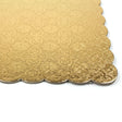 Gold Scalloped Square Cake Board, 10", Case of 50