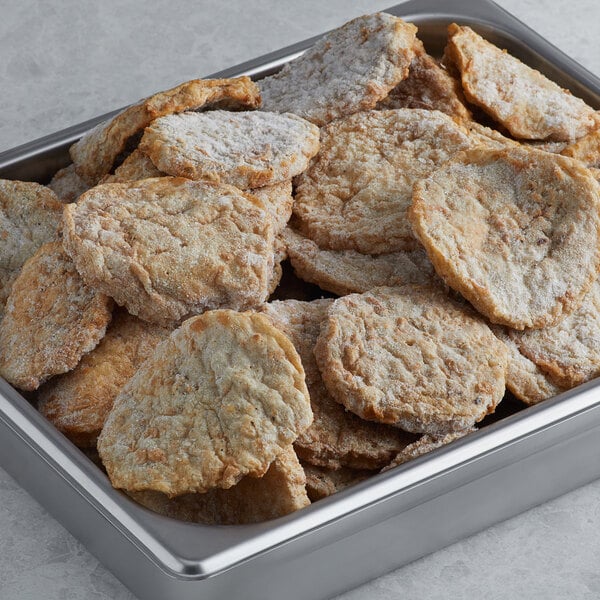 Dominex Round Battered Eggplant Cutlets 5 lb. - 2/Case