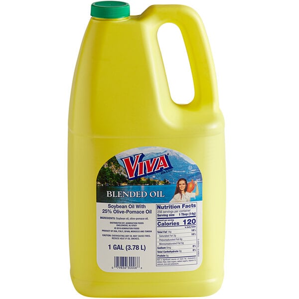 Viva 1 Gallon 75% Soybean Oil and 25% Olive Oil Blend - 6/Case